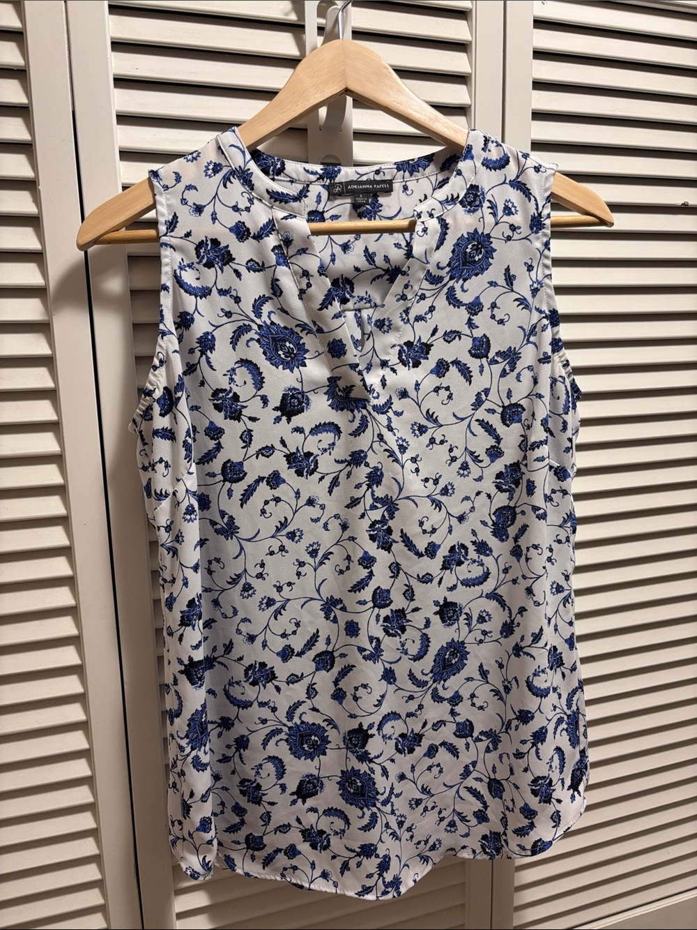 Adrianna Papell Sleeveless Floral Blouse